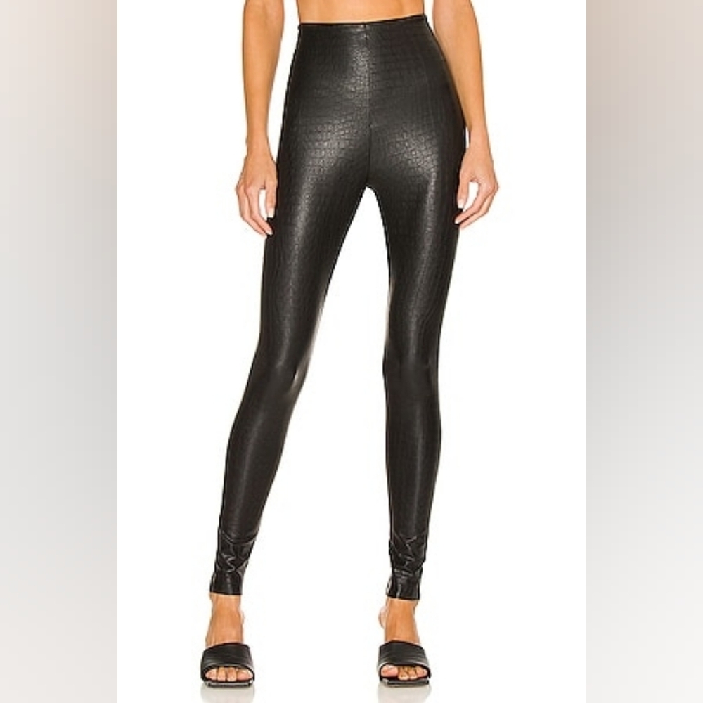 Commando | NWT Faux Leather Animal Leggings Black XL